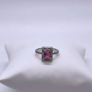 NWT White Gold & Pink Diamond Ring - Size 5